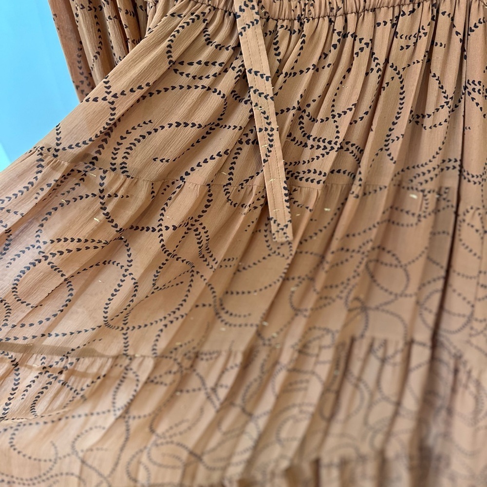 A.L.C. 100% Silk Heart Print Marlowe Long Sleeve Dress - Picture 6 of 10